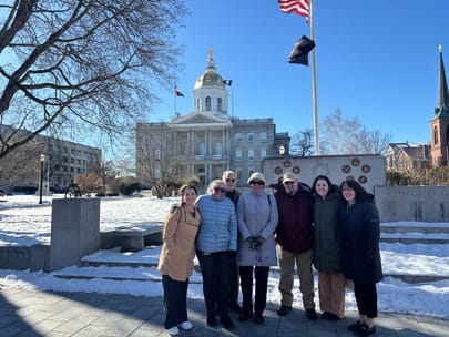Advocacy Academy outside Statehouse II Kim Tim Lisafrom RO Cs withstaff Johanna Kelli Elise Abby photo Anna Berry 1 30 25