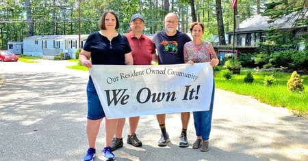 Roc residents holding up we own it sign