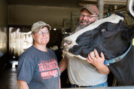 Family with their cow